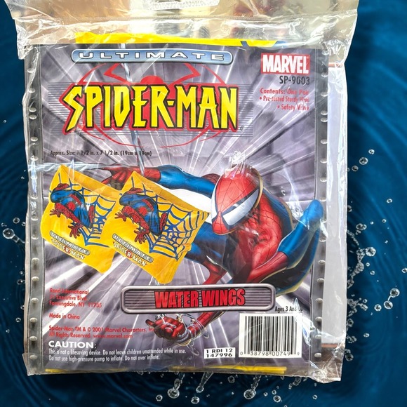 Marvel Other - Vintage 2001 Marvel Ultimate Spider-Man Water Wings Arm Floaties  New